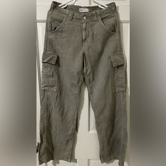 Zara Light Gray Cargo Pants - Picture 8 of 8